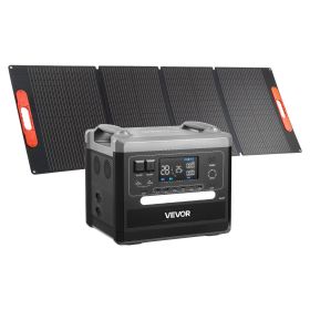 Portable Power Station, 2400W Portable Solar Generator with 200W Foldable Solar Panel