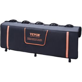 Tailgate Bike Pad, 53" Truck Tailgate Pad Carry 5 Mountain Bikes, Upgraded Grooves Tailgate Protection Pad with Reflective Strips and Tool Pocket