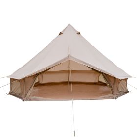 13.1FT Oxford Bell Tent for Family Camping Spacious Yurt Tent with Stove Jack, 4 Season Glamping Shelter, Waterproof Oxford Hot Tent for 4-8 People (Option: 13.1FTOLFC0001)