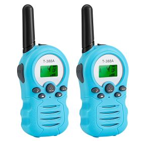 Kid Walkie Talkies 22 Channels 2 Way Radio Gift Toy Backlit LCD 3KMs Range Walky Talky Adventures Camping Hiking (Option: WalkieTalkieUSBlueGPCT2689)