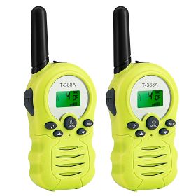 Kid Walkie Talkies 22 Channels 2 Way Radio Gift Toy Backlit LCD 3KMs Range Walky Talky Adventures Camping Hiking (Option: WalkieTalkieUSGreenGPCT2689)