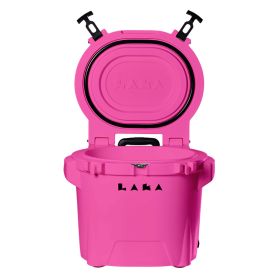 LAKA Coolers 30 Qt Cooler w/Telescoping Handle & Wheels (Color: pink)