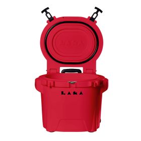 LAKA Coolers 30 Qt Cooler w/Telescoping Handle & Wheels (Color: Red)
