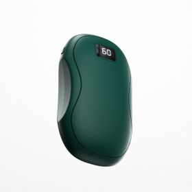 Large Capacity Double-sided Heating Digital Display USB Charging Portable Hand Warmer (Option: N20 Green-1PCS)